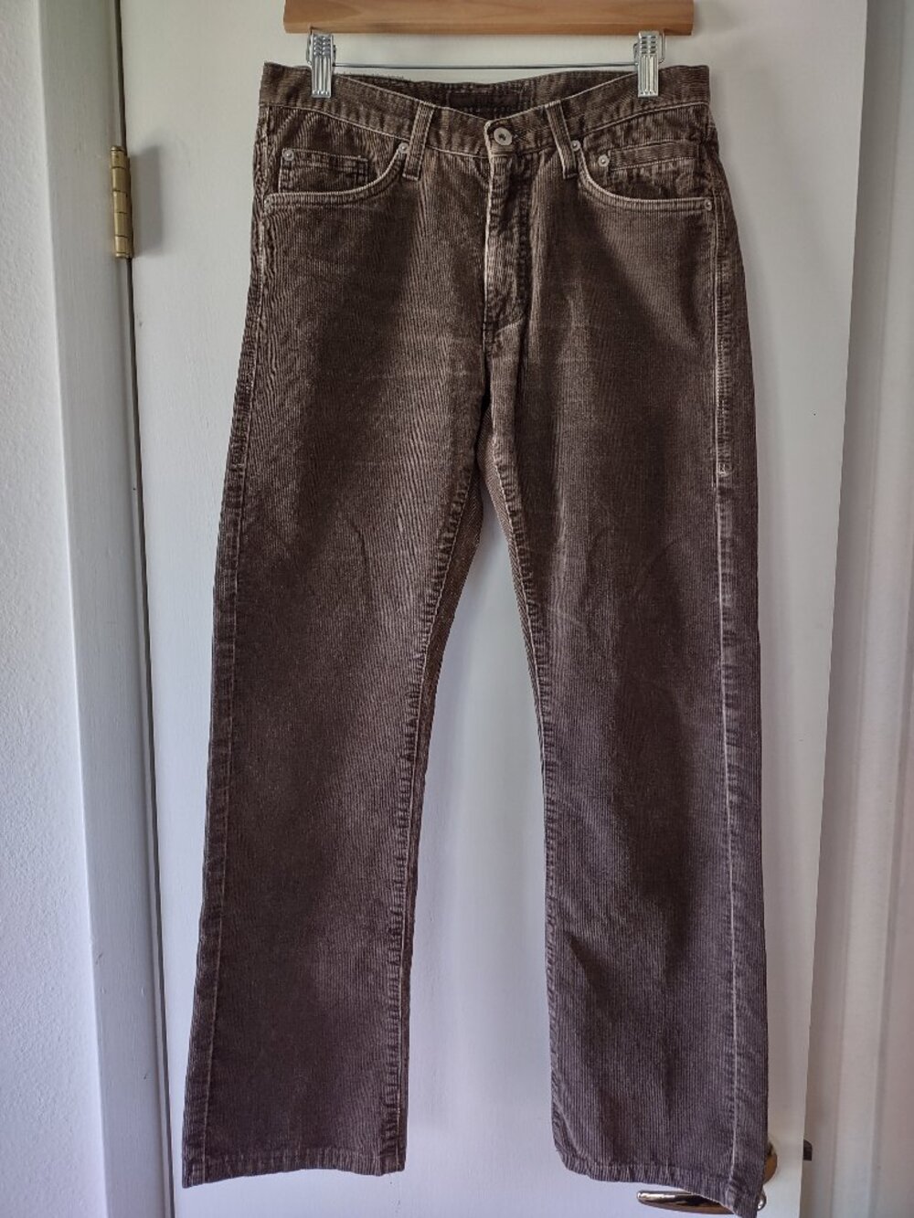 Reiss Brown Corduroy Pants Men’s 28 Straight Leg Cotton Corduroy Trousers Casual